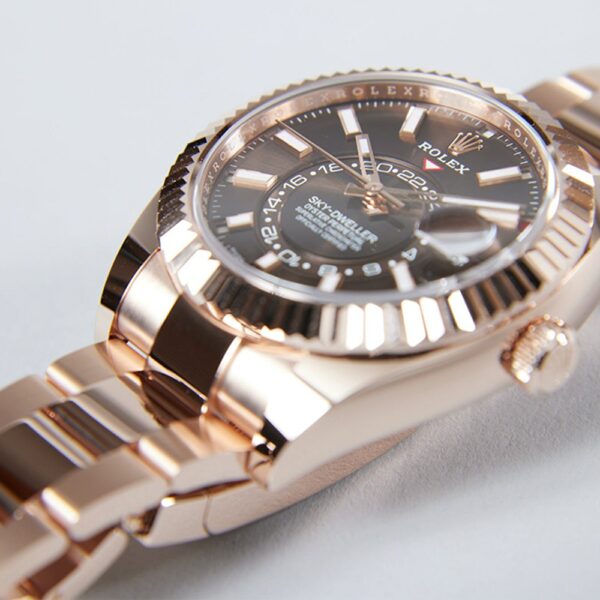 ROLEX Sky-Dweller 42mm Brown Dial Rose Gold Men's Watch M326935-0006 - Image 9
