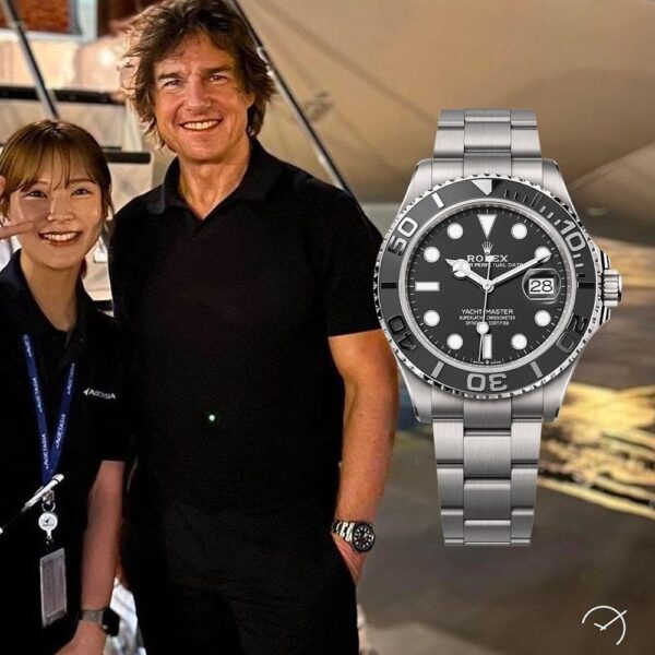 Best Gift-2023 Newest Rolex Yacht-Master 42 Black Dial RLX Titanium Men's Watch 226627-0001 - Image 3