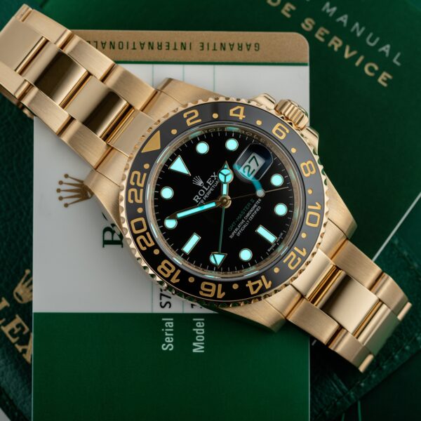 Rolex GMT-Master II 18k Yellow Gold Oyster Bracelet 116718LN Unworn - Image 4