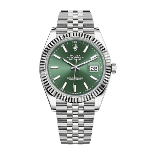Rolex Datejust 41 Mint Green Dial Steel & White Gold m126334-0028