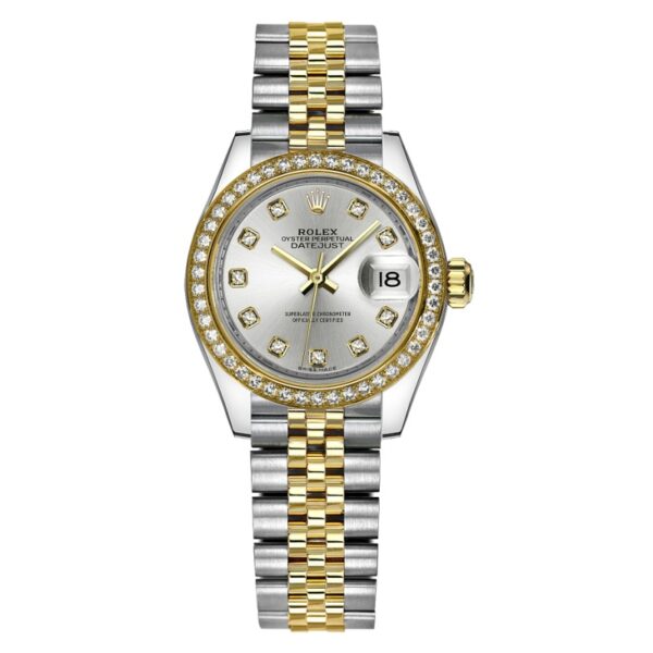 Rolex Lady-Datejust 31mm Silver Diamond Watch 279383RBR-0007