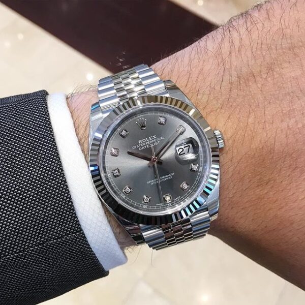 Rolex DateJust 41 Rhodium Diamond Dial 126334 Steel & 18k White Gold - Image 6