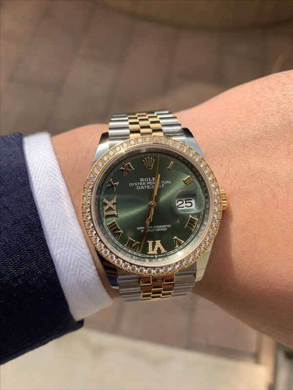 Rolex DATEJUST 36mm Oystersteel yellow gold and diamonds m126283rbr - Image 9