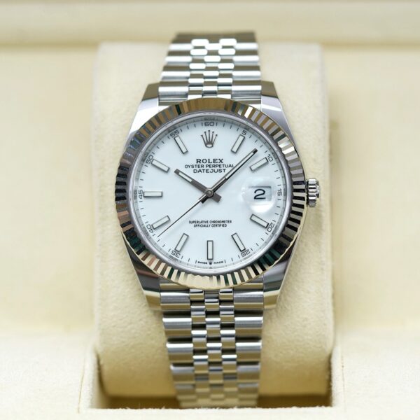 Rolex Datejust 41 Oystersteel and 18K White Gold 41 mm White Dial 126334-0010 - Image 5