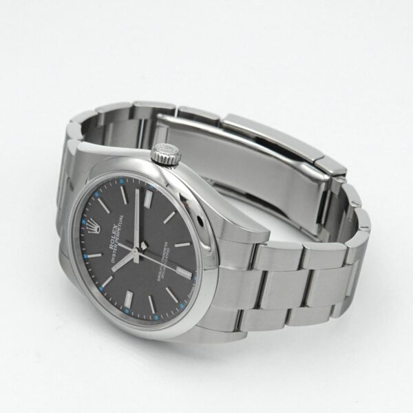 Rolex Oyster Perpetual 39mm Dark Rhodium Dial Watch 114300-0001 - Image 16