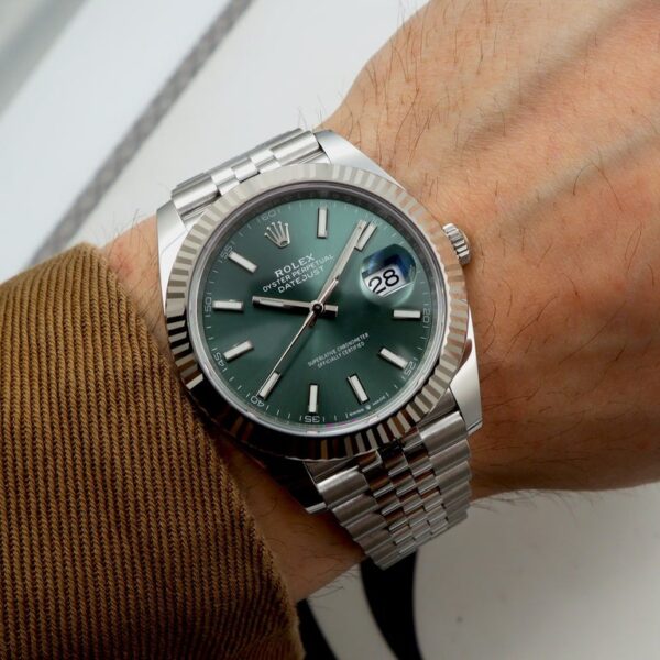 Rolex Datejust 41 Mint Green Dial Steel & White Gold m126334-0028 - Image 12