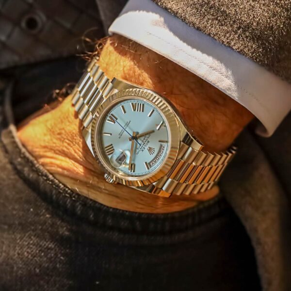 Rolex Oyster Perpetual Day-Date President 40mm in Platinum with Ice-Blue Dial Men's Watch 228236-0012 New - Image 4