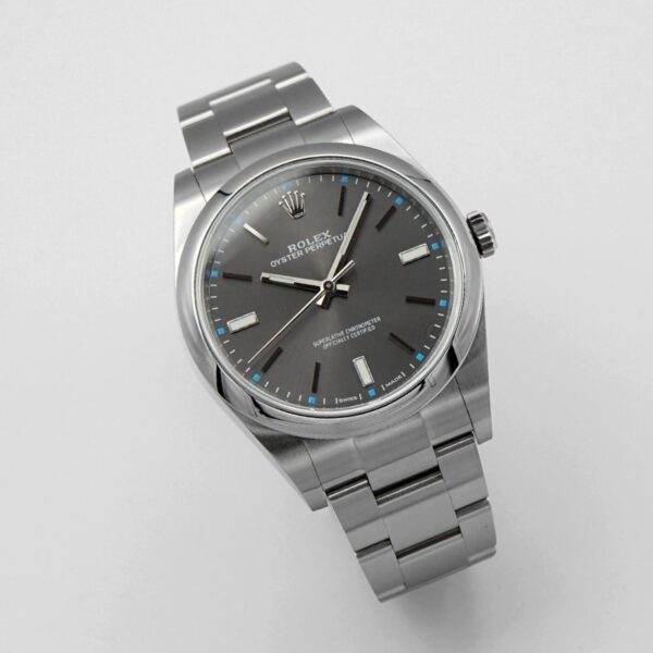 Rolex Oyster Perpetual 39mm Dark Rhodium Dial Watch 114300-0001 - Image 17