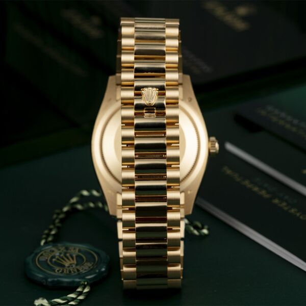 ROLEX Day-Date 40mm Green Ombre Diamond Dial Yellow Gold President Automatic Men’s Watch 128238 - Image 8