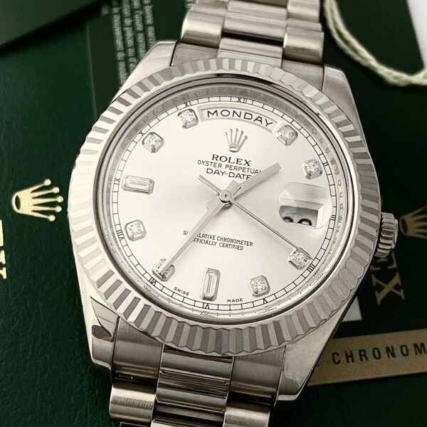 Day-Date II Silver Diamond Scale Multiple Dial Color Options 41mm - Image 2