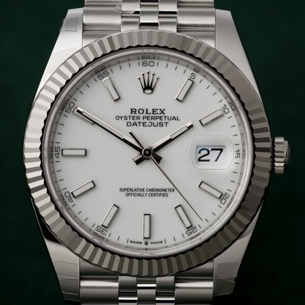 Rolex Datejust 41 Oystersteel and 18K White Gold 41 mm White Dial 126334-0010 - Image 2