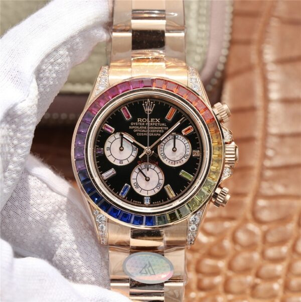 DAYTONA RAINBOW DIAMOND ROSE GOLD STAINLESS STEEL40mm - Image 3