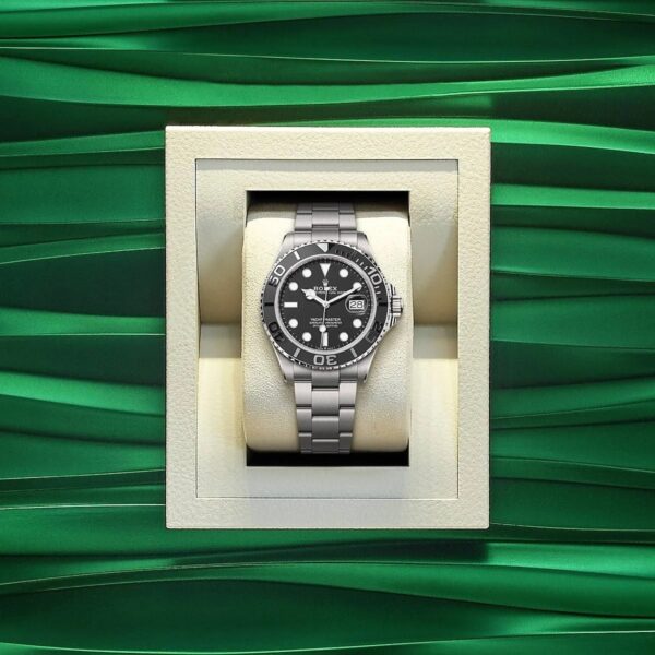 Best Gift-2023 Newest Rolex Yacht-Master 42 Black Dial RLX Titanium Men's Watch 226627-0001 - Image 16