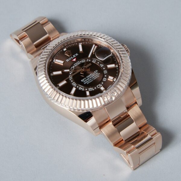 ROLEX Sky-Dweller 42mm Brown Dial Rose Gold Men's Watch M326935-0006 - Image 10