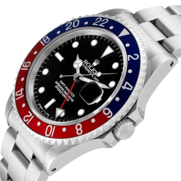 Rolex GMT-Master 40mm Blue Red Pepsi Bezel Steel Mens Watch 16700 - Image 4