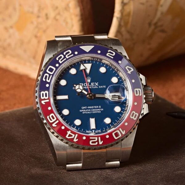 Rolex GMT-Master II White Gold Pepsi Bezel Blue Dial Men's Watch m126719blro-0003 - Image 11