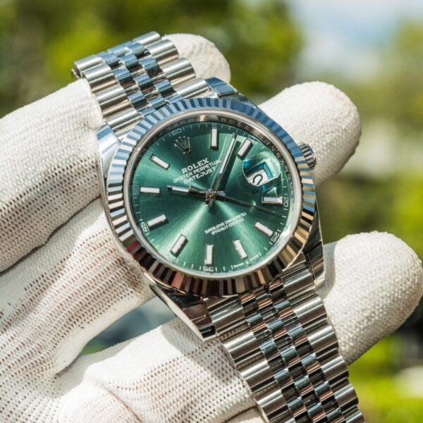 Rolex Datejust 41 Mint Green Dial Steel & White Gold m126334-0028 - Image 15