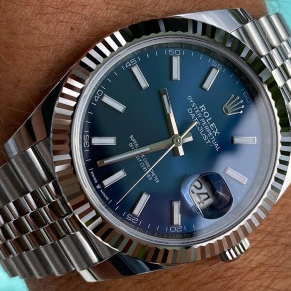 Rolex Datejust 41mm Oystersteel and white gold Bright Blue Dial 126334-0002 - Image 14