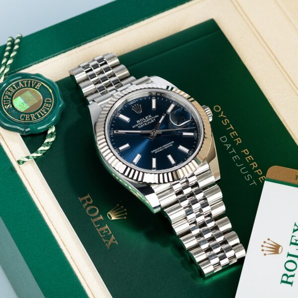 Rolex Datejust 41mm Oystersteel and white gold Bright Blue Dial 126334-0002 - Image 19