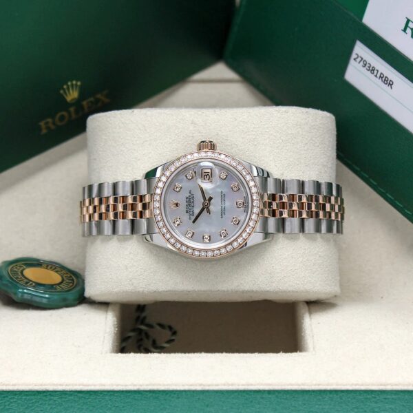 Rolex Lady Datejust 31mm Everose Diamond Bezel Two-Tone 279381 For Women Rose Gold - Image 17