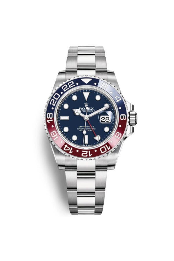 Rolex GMT-Master II White Gold Pepsi Bezel Blue Dial Men's Watch m126719blro-0003