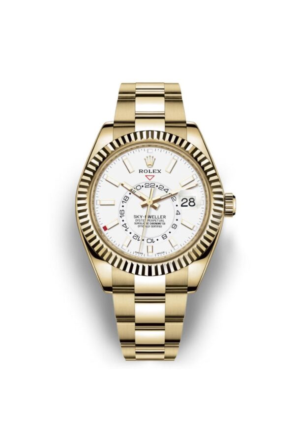 Rolex Sky-Dweller Serise Blue Dial Gold Bezel Steel Band Men's Watch M326934-0003 Unworn - Image 19