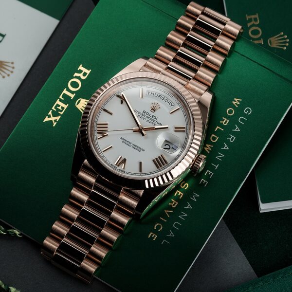 Rolex Day-Date President 40mm Everose gold White Dial 228235-0032 Unworn - Image 9