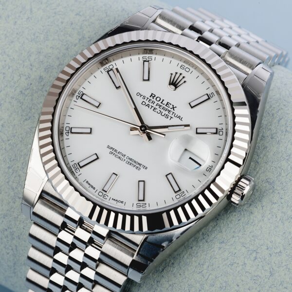 Rolex Datejust 41 Oystersteel and 18K White Gold 41 mm White Dial 126334-0010 - Image 8