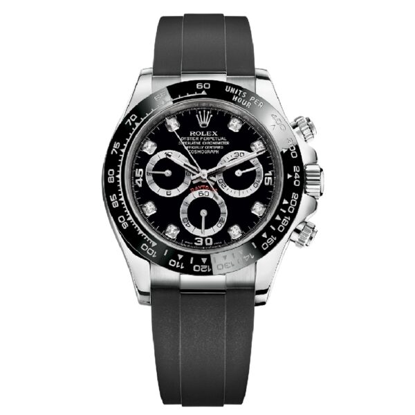 Rolex Daytona White Gold Black Dial Oysterflex Strap 116519LN-0025