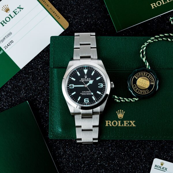 Rolex Explorer I MKII Stainless Steel Black Arabic Index 39mm 214270-0003 Unworn - Image 26