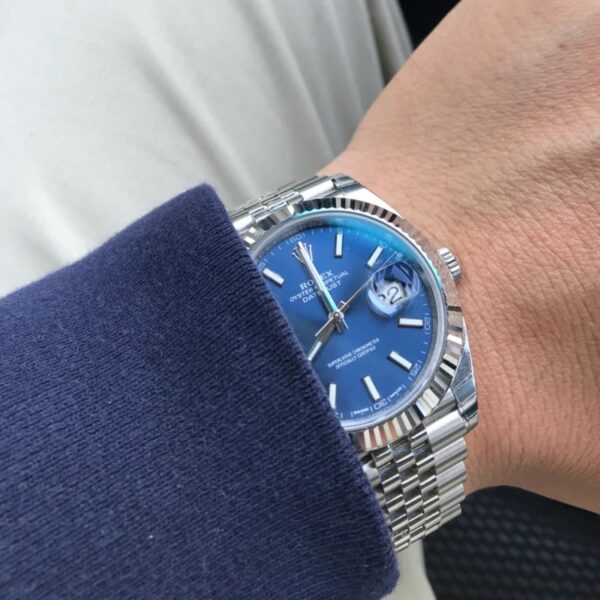 Rolex Datejust 41mm Oystersteel and white gold Bright Blue Dial 126334-0002 - Image 12