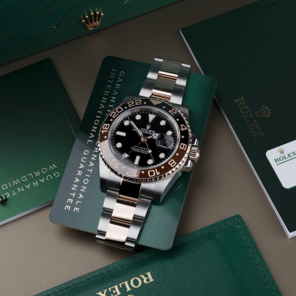 ⚡Crazy Disconut-Rolex GMT-Master II 40mm Root Beer Two Tone Button Markers Black Dial 2023 Ref 126711chnr-0002 - Image 16