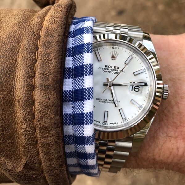 Rolex Datejust 41 Oystersteel and 18K White Gold 41 mm White Dial 126334-0010 - Image 3