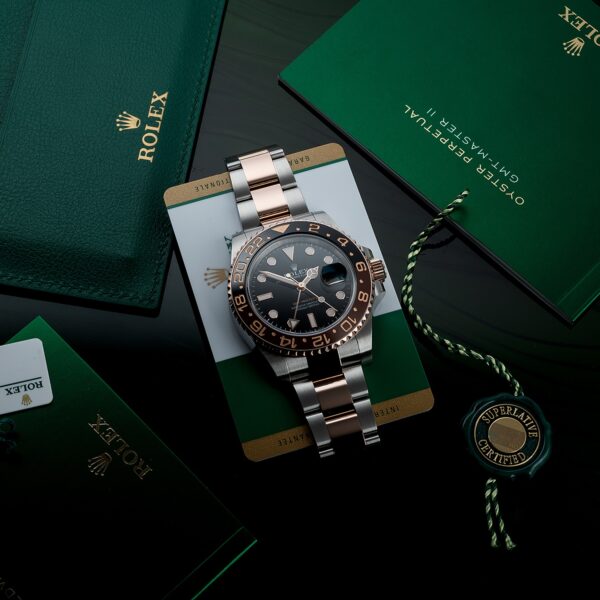 ⚡Crazy Disconut-Rolex GMT-Master II 40mm Root Beer Two Tone Button Markers Black Dial 2023 Ref 126711chnr-0002 - Image 24