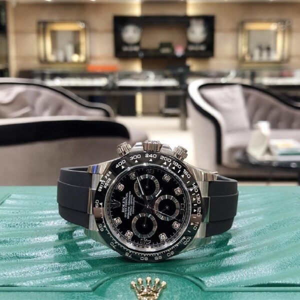 Rolex Daytona White Gold Black Dial Oysterflex Strap 116519LN-0025 - Image 5