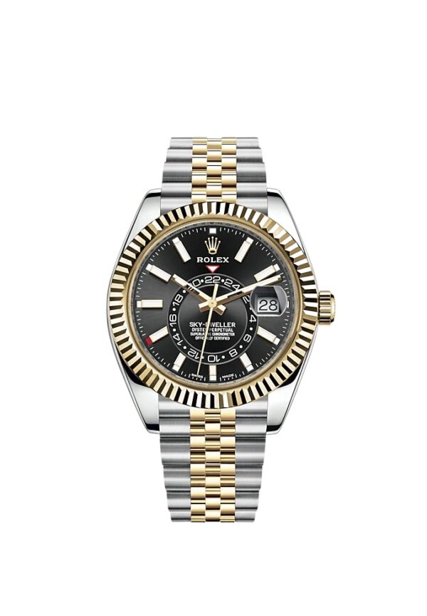 Rolex Sky-Dweller Serise Blue Dial Gold Bezel Steel Band Men's Watch M326934-0003 Unworn - Image 14