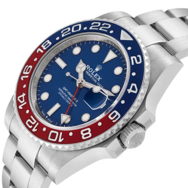 Rolex GMT-Master II White Gold Pepsi Bezel Blue Dial Men's Watch m126719blro-0003 - Image 13