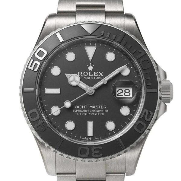 Best Gift-2023 Newest Rolex Yacht-Master 42 Black Dial RLX Titanium Men's Watch 226627-0001 - Image 4