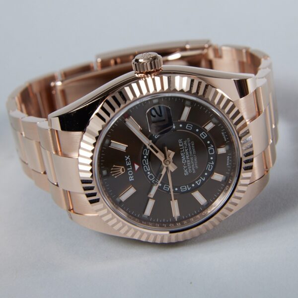 ROLEX Sky-Dweller 42mm Brown Dial Rose Gold Men's Watch M326935-0006 - Image 3