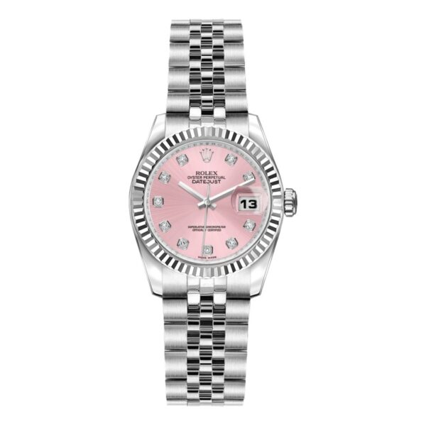 Rolex Lady Datejust 31mm Everose Diamond Bezel Two-Tone 279381 For Women Rose Gold - Image 4