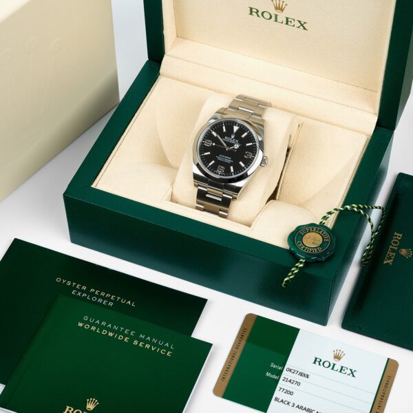Rolex Explorer I MKII Stainless Steel Black Arabic Index 39mm 214270-0003 Unworn - Image 24
