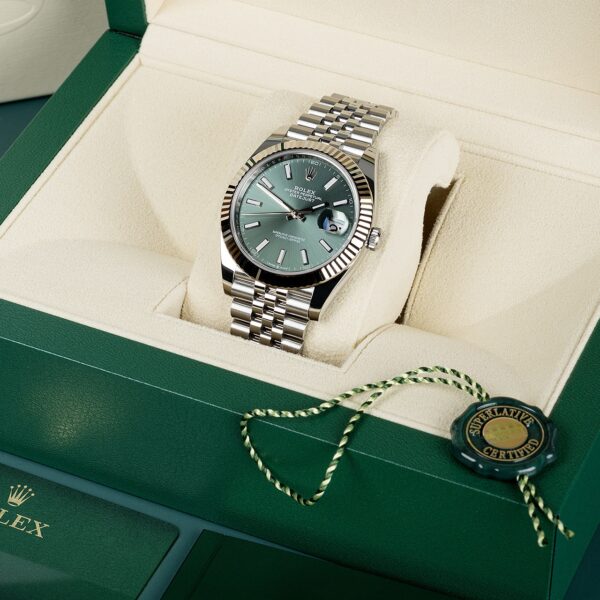 Rolex Datejust 41 Mint Green Dial Steel & White Gold m126334-0028 - Image 17