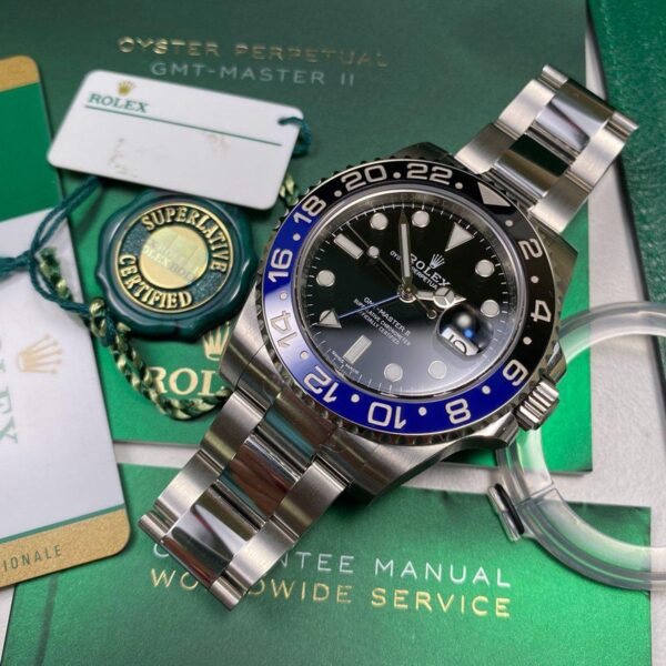 ⌚Rolex GMT-Master II 40mm Stainless Steel m126710 Series Batman & Pepsi - Image 9