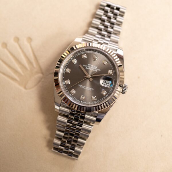 Rolex DateJust 41 Rhodium Diamond Dial 126334 Steel & 18k White Gold - Image 4