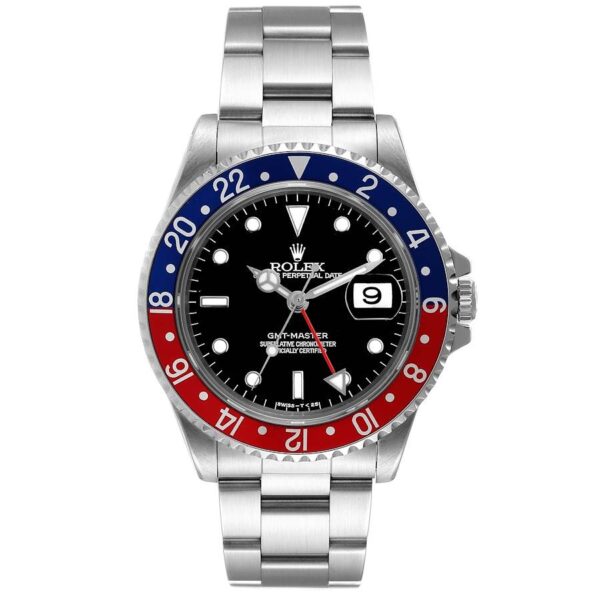 Rolex GMT-Master 40mm Blue Red Pepsi Bezel Steel Mens Watch 16700
