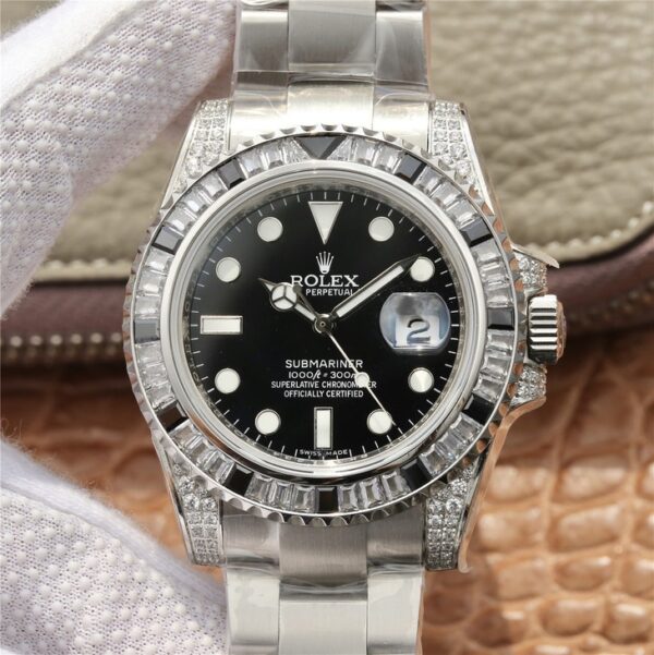 Rolex Submariner Date 116659 SABR 18K White Gold Diamonds Sapphires Unworn - Image 12