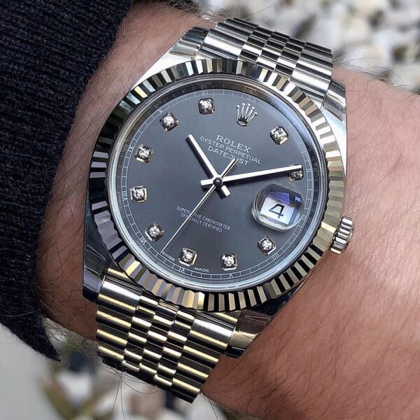 Rolex DateJust 41 Rhodium Diamond Dial 126334 Steel & 18k White Gold - Image 7