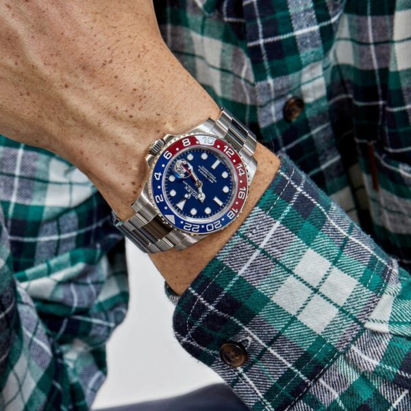 Rolex GMT-Master II White Gold Pepsi Bezel Blue Dial Men's Watch m126719blro-0003 - Image 2