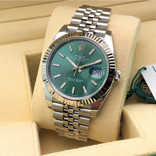 Rolex Datejust 41 Mint Green Dial Steel & White Gold m126334-0028 - Image 3