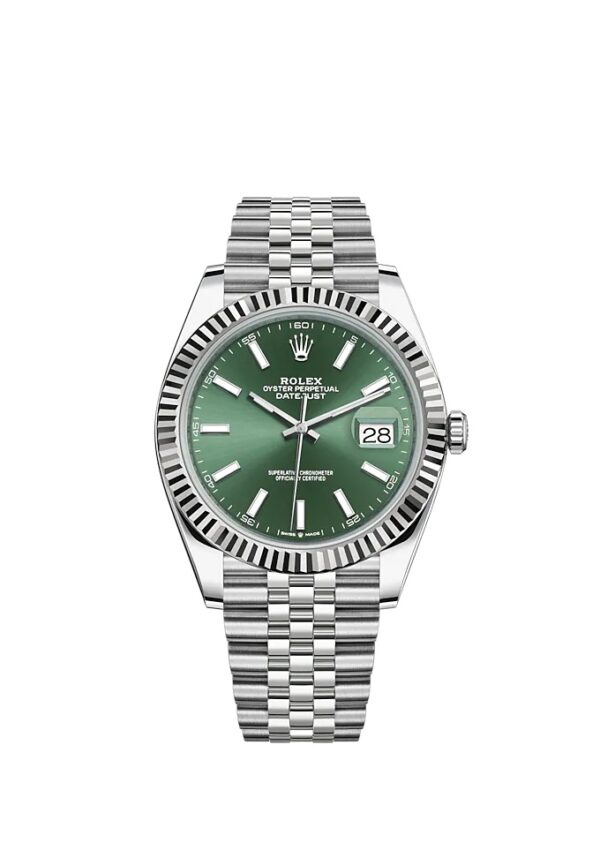 Rolex Datejust 41 Mint Green Dial Steel & White Gold m126334-0028 - Image 4